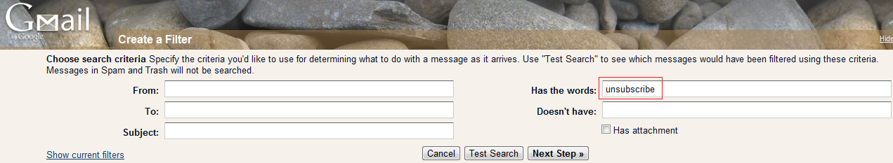Unsubscribe
