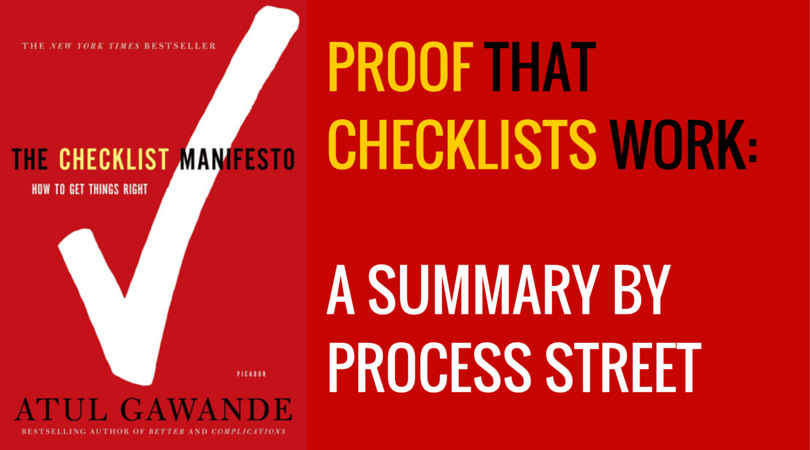 Actual Proof that Checklists Work for you